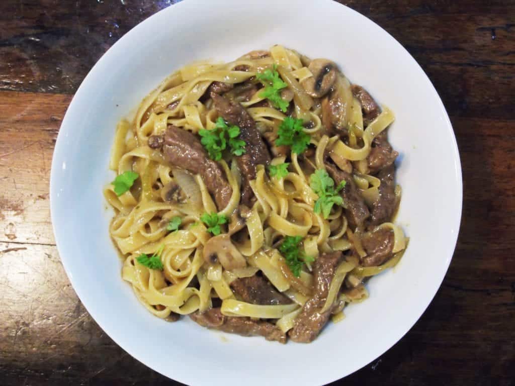 Syn - Free - Slimming - World - Tagliatelle - Pasta - Creamy - Sauce - Steak - Mushroom - Dinner - Easy 