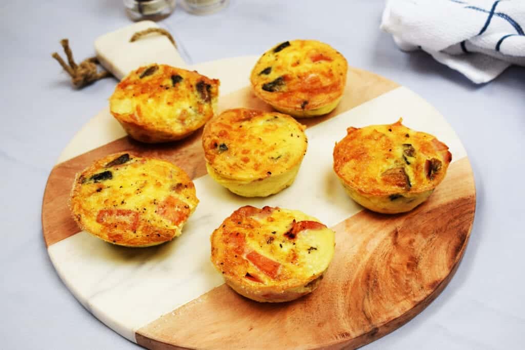 Make Ahead - Bacon - Cheese - Veg - Breakfast Muffins - Gluten Free, Low Carb, Syn Free on Slimming World