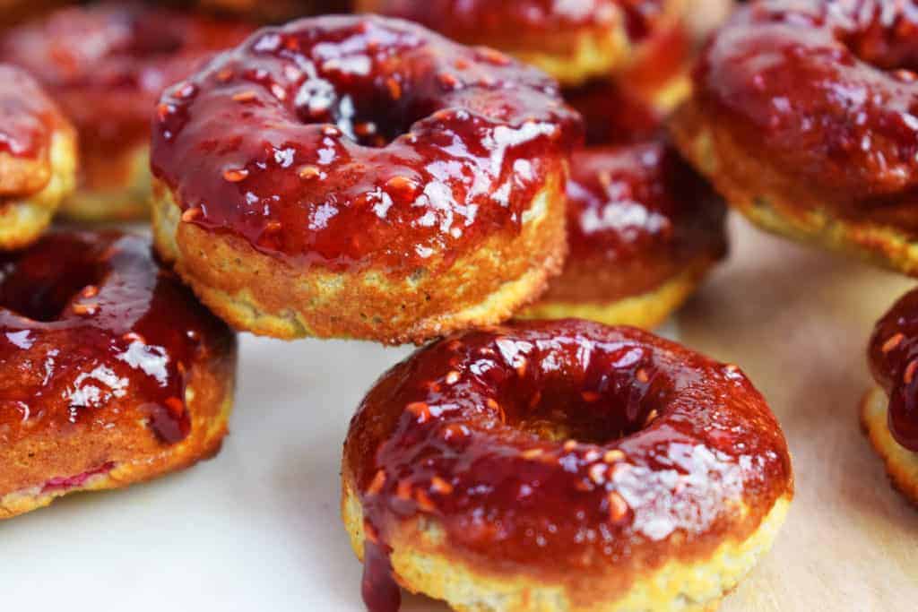 Gluten Free Raspberry & Coconut Doughnuts