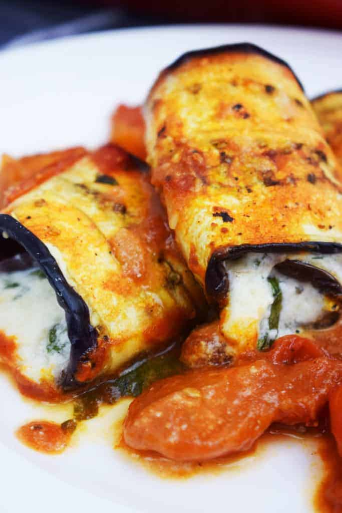Low Carb Aubergine Pizza Rolls - Slimming World - Syn Free - Gluten Free - Healthy