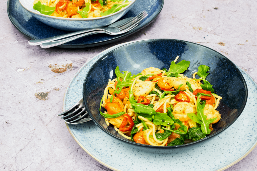 10 Minute - Easy Peasy - Chilli & Prawn Linguine