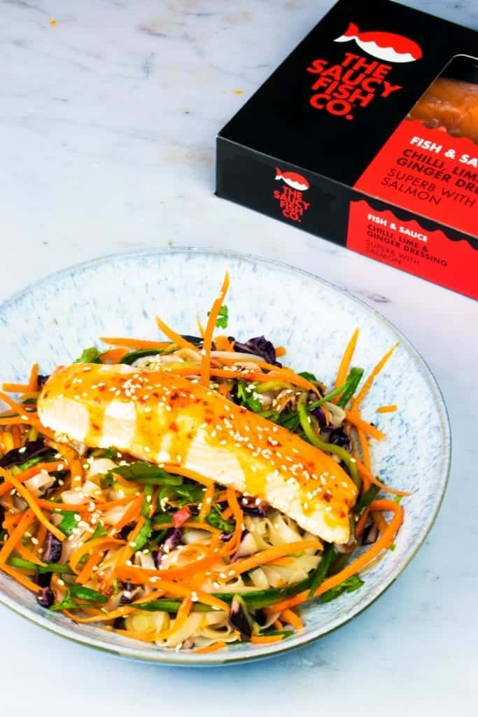 Thai Noodle Salad - Chilli & Lime Salmon - The Saucy Fish Co - review - healthy - slimming world - salad
