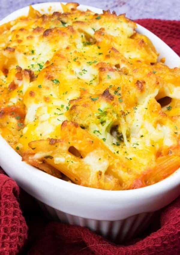 Individual Bacon & Broccoli Pasta Bake - Basement Bakehouse