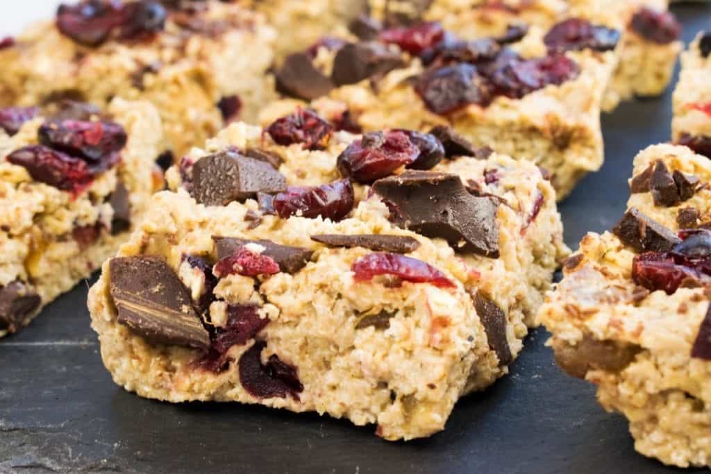 Healthy No Bake Cranberry & Chocolate Breakfast Bars - Slimming World - Healthy Extra B - Low Syn