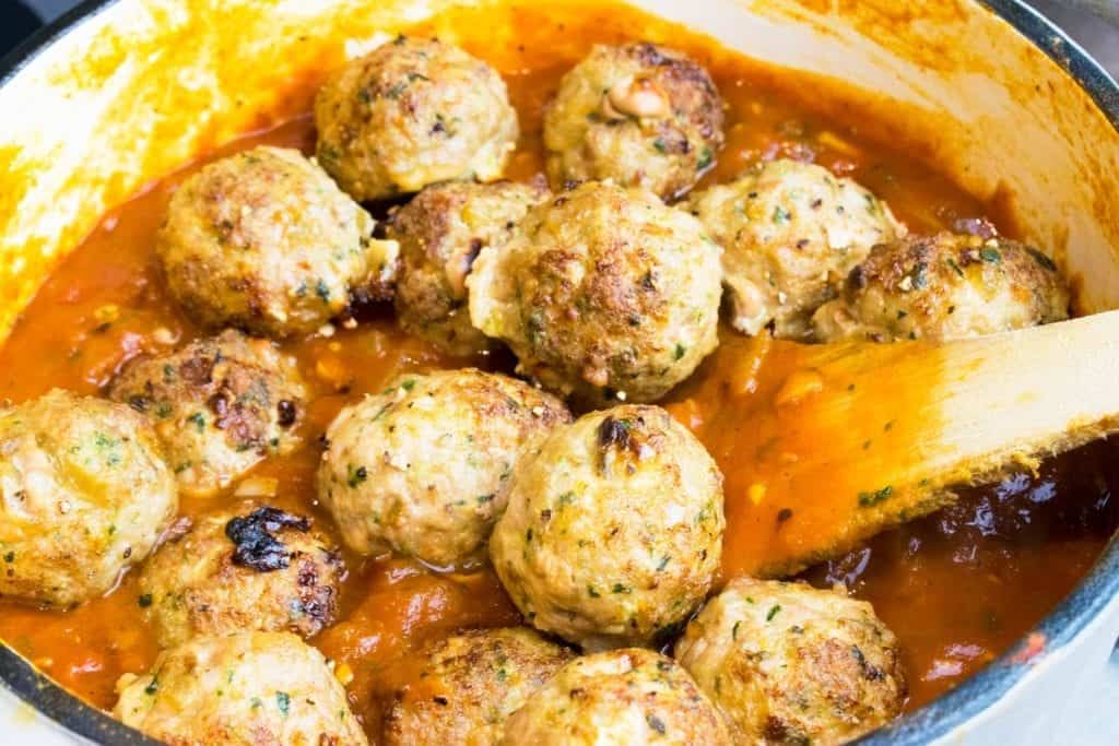 Healthy Homemade Meatballs in Tomato Sauce Syn Free Slimming World Recipe - step ten image